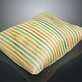 Soft Decorative Cushion With Colorful Striped Design For Home Use