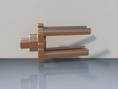 Swing Door Copper Metal Hinge With Durable Structural Design And Smooth Operation 3d model