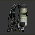 Safety Self Contained Breathing Apparatus With Cylinder Harness Regulator And Gauge System