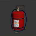 Building Fire Safety Equipment Red Wheeled Fire Extinguisher With Instruction Label