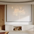 Modern Projection Monitoring System For Home Indoor Surveillance Setup With Large Screen In Living Room