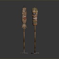 Ruins Relics Maya Ruins Maya Totem Totem Tribal Totem Ancient Ruins Ancient Cultural Relics 3d model