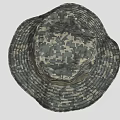 Camouflage Pattern Wide Brim Hat With Adjustable Strap For Outdoor Activities And Stylish Look