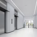modern elevator hall elevator hall 3d model