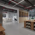 Modern Bright Public Office Area With Large Conference Table Ergonomic Chairs And Cozy Lounge Space