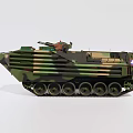 Armored Military Utility Vehicle With Camouflage Design Tracked Wheels And Mounted Weapon