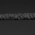 Black Decorative Ornament Set With Ruffled Texture Long Strip Design For Modern Decor