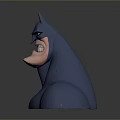 Cartoon Style Blue Batman Bust Decorative Figure For Home Living Decor