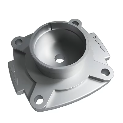 Industrial Metal Mechanical Component With Circular Center And Mounting Holes Design 3d model