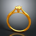 Elegant Gold Ring Featuring Sparkling Diamond For Classic Fashion Jewelry Accessory