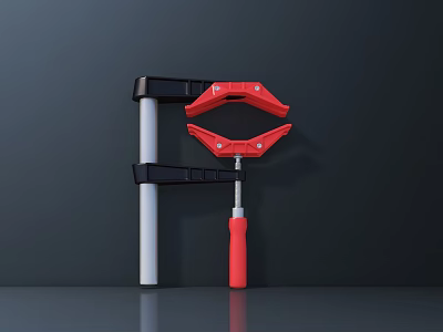 Red And Black Heavy Duty Clamp Tools For Professional Workshop Applications 3d model