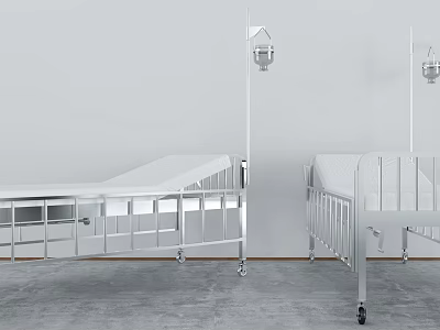 Modern Nursing Bed Medical Equipment Nursing Bed 3d model