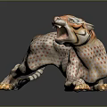 Modern sculpture leopard wild leopard 3d model