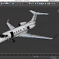 Small White Passenger Jet With Blue Accents And Open Cabin Door