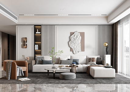 modern living room 3d model