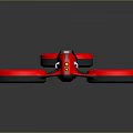 Red Drone With Four Rotors And Sleek Modern Design Structure 3d model