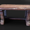 Rustic Wooden Coffee Table With Plank Top And Sturdy Legs Design