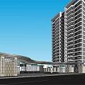 Modern Gate Residential District Gate 3d model