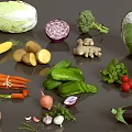 Colorful Fresh Vegetables Assortment With Cabbage Broccoli Carrots Potatoes And More