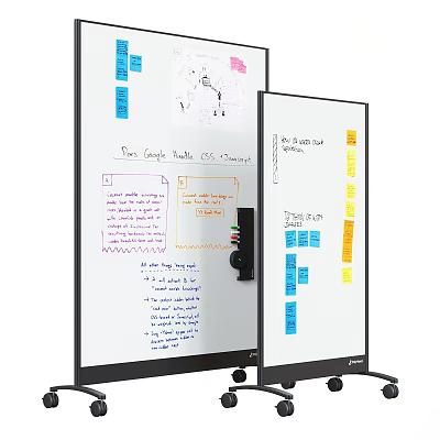 Musical Instruments And Art Supplies With Organized Whiteboard Planning Notes 3d model