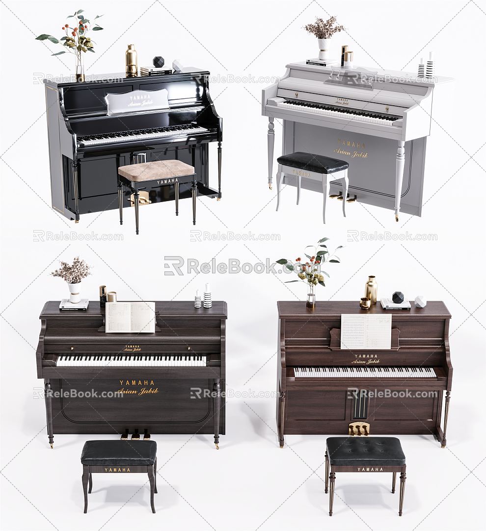 Modern Piano Piano Combination 3d model