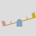 Interactive Play Area for Kids With Colorful Seesaw Structure And Playful Figures