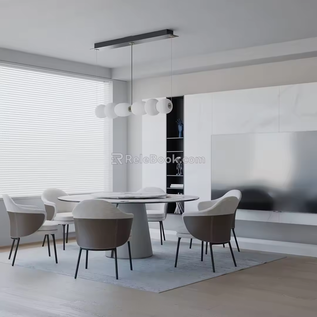 Modern table combination 3d model