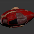 Mystical Creature Carrying Red Golden Decorated Round Container With Transparent Section