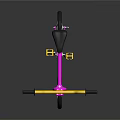 Colorful Kids Bike With Pink Frame Yellow Handlebars And Yellow Wheels