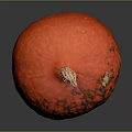 Vibrant Orange Pumpkin With Green Spots And Stem For Home Living Decor