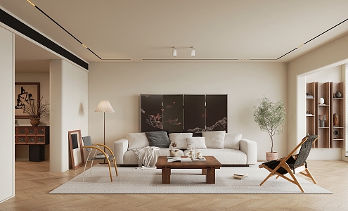 Middle Style Living Room 3d model