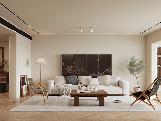 Middle Style Living Room 3d model