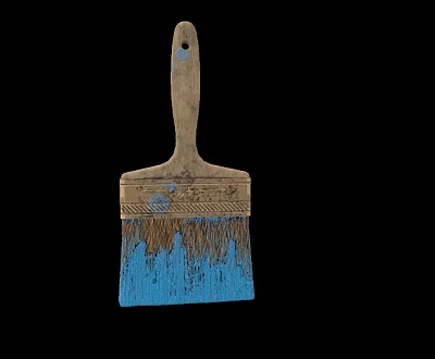 Decoration tools industrial household brush a dust brush pbr 3d model