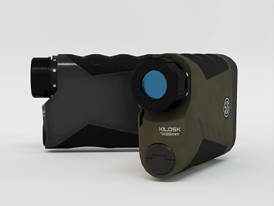 Nikon Coolshot Industrial Laser Rangefinder With Black Green Body And Blue Lens Design 3d model