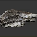 Natural Wooden Stone With Layered Brown And White Surface Texture