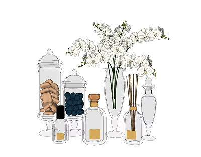 Simple European Ornaments Soft Accessories Decoration 3d model