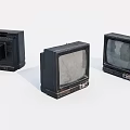 Three Vintage Retro Televisions With Aged Worn Design And Classic Screens