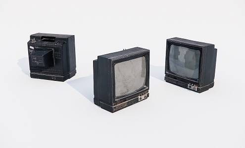 Old TV Home Electricity 3d model