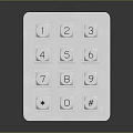 Modern Computer Numeric Keypad With Silver Raised Keys And Sleek Design