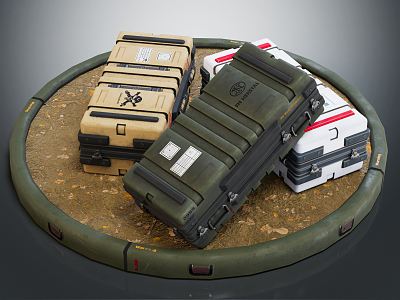 Modern ammunition box military box 3d model