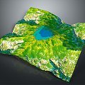 mountain valley basin basin valley bottom realistic 3d model