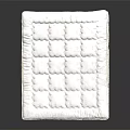 High Quality Comfortable White Quilted Mattress With Spring Support And Branded Label 3d model