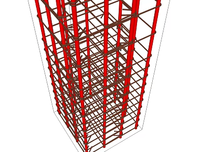 Densification zone of column stirrup 3d model Densification zone of column stirrup 3d model