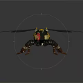 Yellow And Black Mechanical Bee With Transparent Wings Red Eyes Metallic Legs On Dark Background