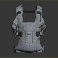 Modern Baby Carrier With Grid Pattern And Gray Adjustable Straps For Comfort
