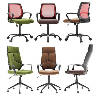 Modern office chair office chair combination 3d model