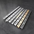 Silver And Gold Perforated Metal Strips For Industrial Drainage Applications
