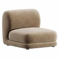 Modern White Lounge Chair with Comfortable Fabric Seat Sleek Design and Low Profile Black Legs