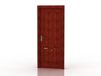 Modern Interior Door Solid Wood Door 3d model