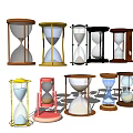 Colorful Decorative Ornament Set With Various Designed Hourglasses For Home Decor